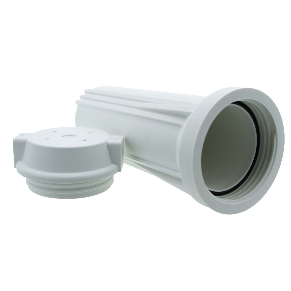 10" Neo-Pure SlimLine Filter Housing White 1/4" No Pressure Relief