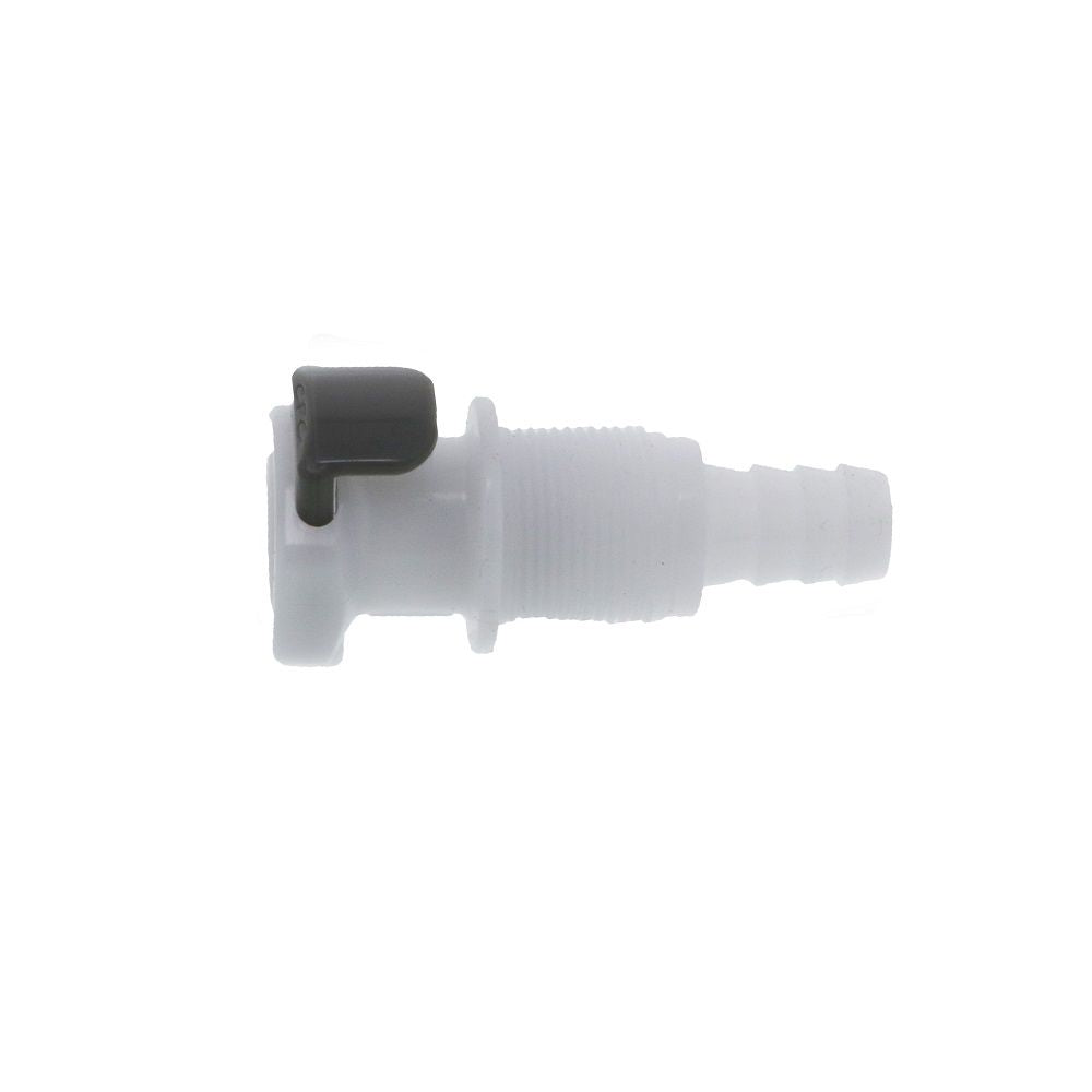 APCD16006 Valved Panel Mount Hose Barb Coupling Body 3/8 ID Barb
