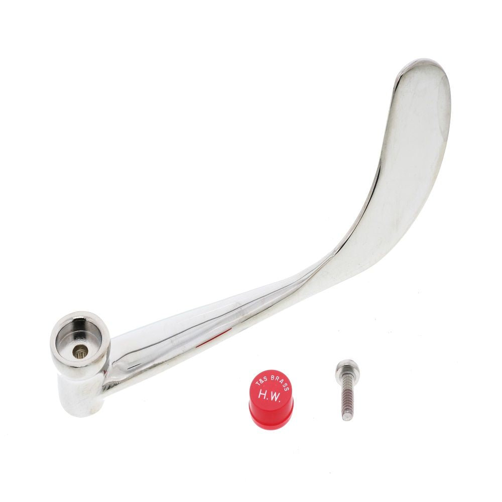 T&S Brass B-WH6H Chrome Plated 6" Wrist Action Handle, Hot Index