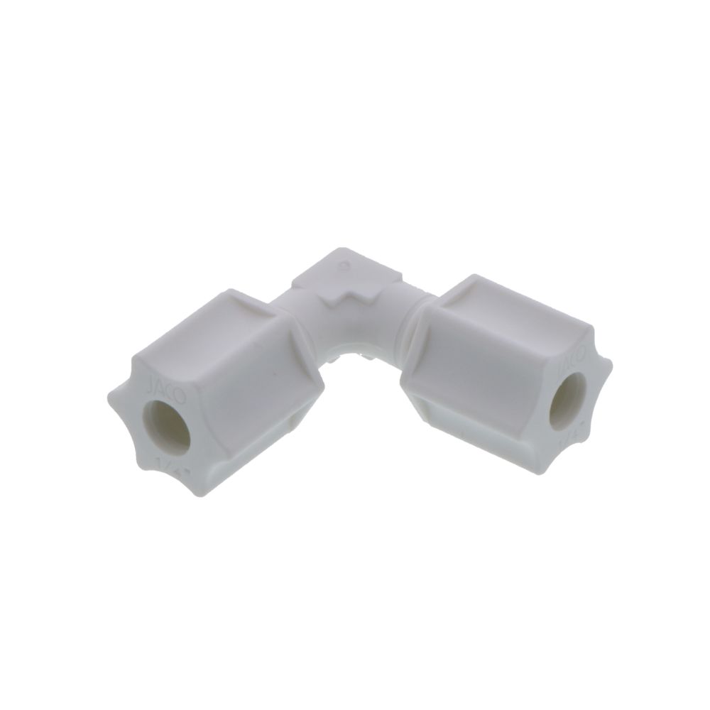 JACO 50-4-P-PG Polypropylene Union Elbow 1/4 OD Tube x 1/4 OD Tube
