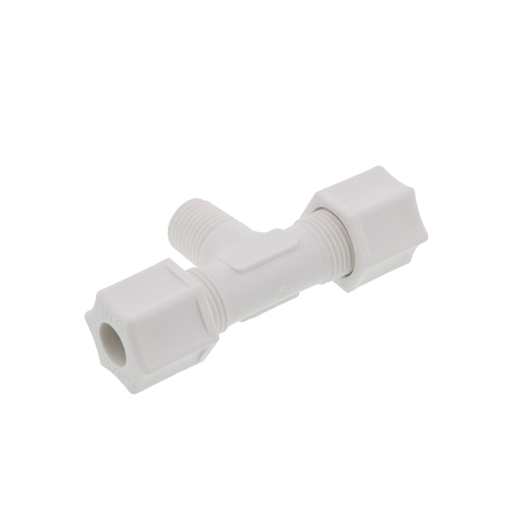 JACO 60-6-4-P-O Polypropylene Male Branch Tee 3/8 OD Tube x 1/4 MPT