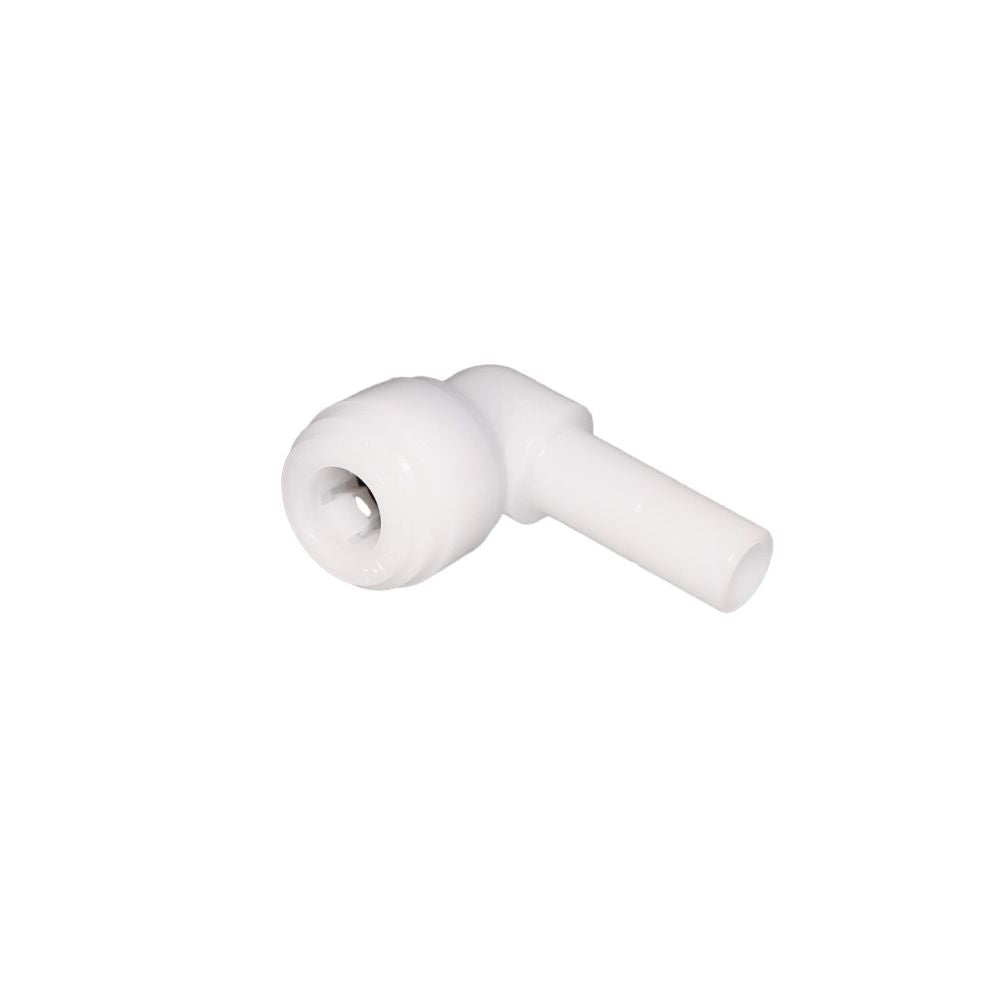 NeoFit - Acetal True White Stem Elbow 3/8" tube x 3/8" stem