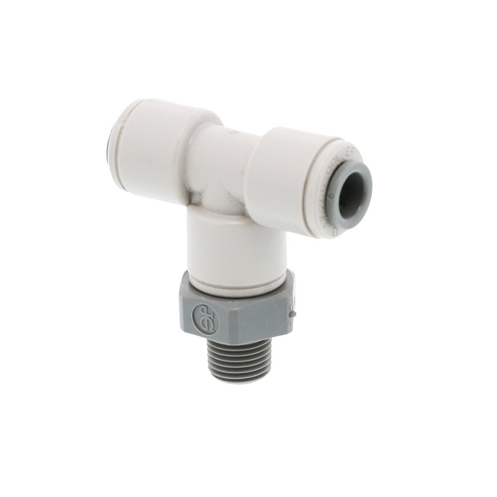 John Guest Swivel Branch Tee NPTF - 1/4 x 1/8 NPTF