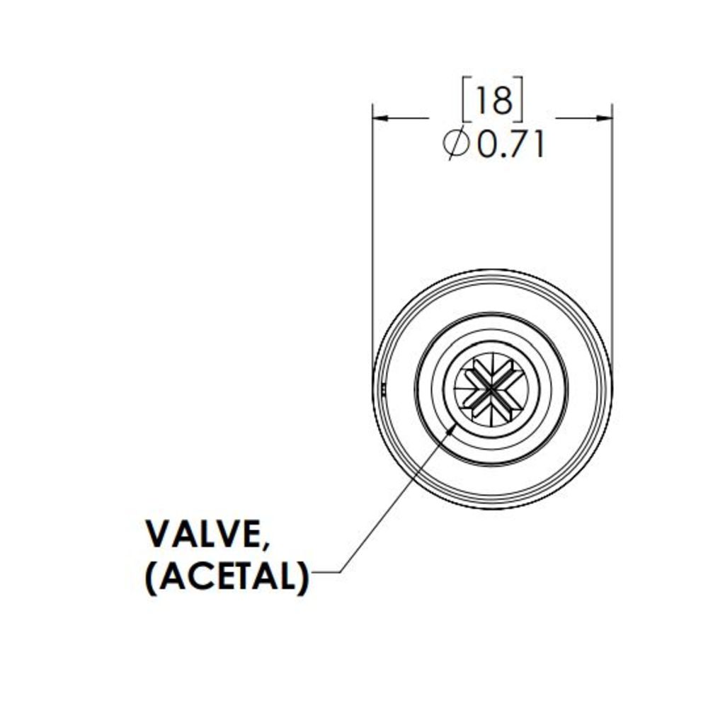 LinkTech 40AC InLine Plug, Valved, 3/8" HB