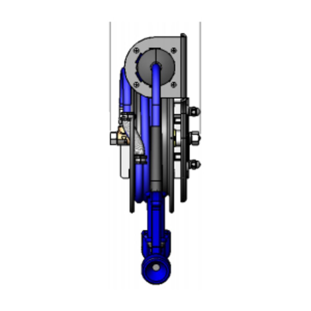 T&S Brass B-7212-05 Open Epoxy Coated Steel Hose Reel with Front Trigger Water Gun, 3/8 ID x 15ft HD Hose
