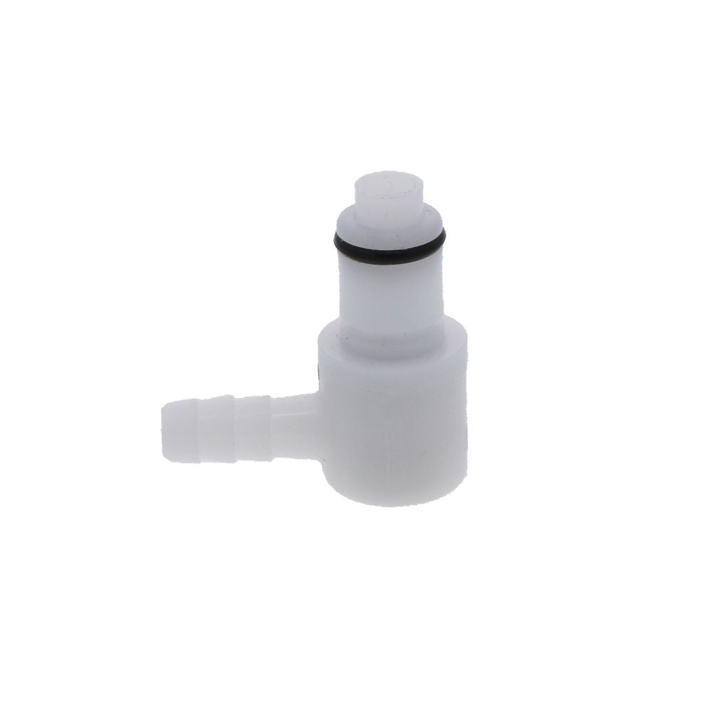 PLCD23004V Valved Elbow Hose Barb Coupling Insert 1/4 ID Barb