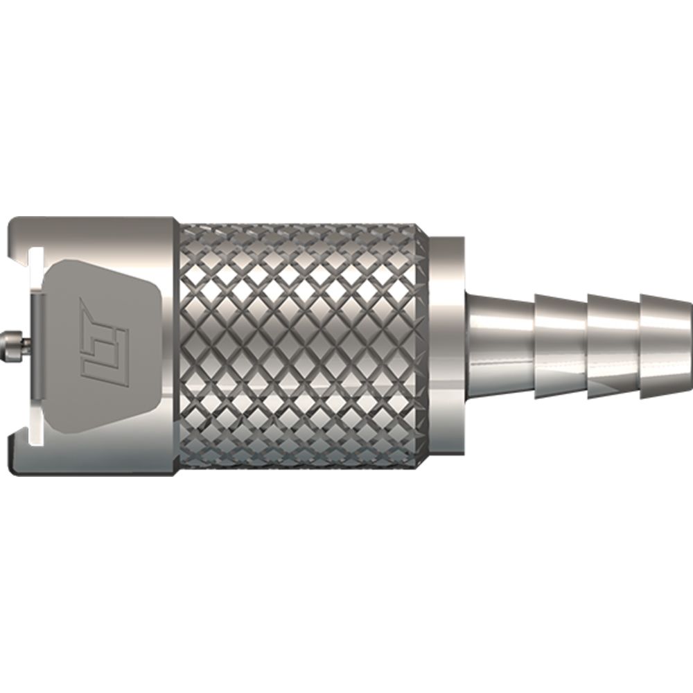 LinkTech 40CB Series Straight Female, Valved, 1/4" HB, Chrome Brass, Buna N