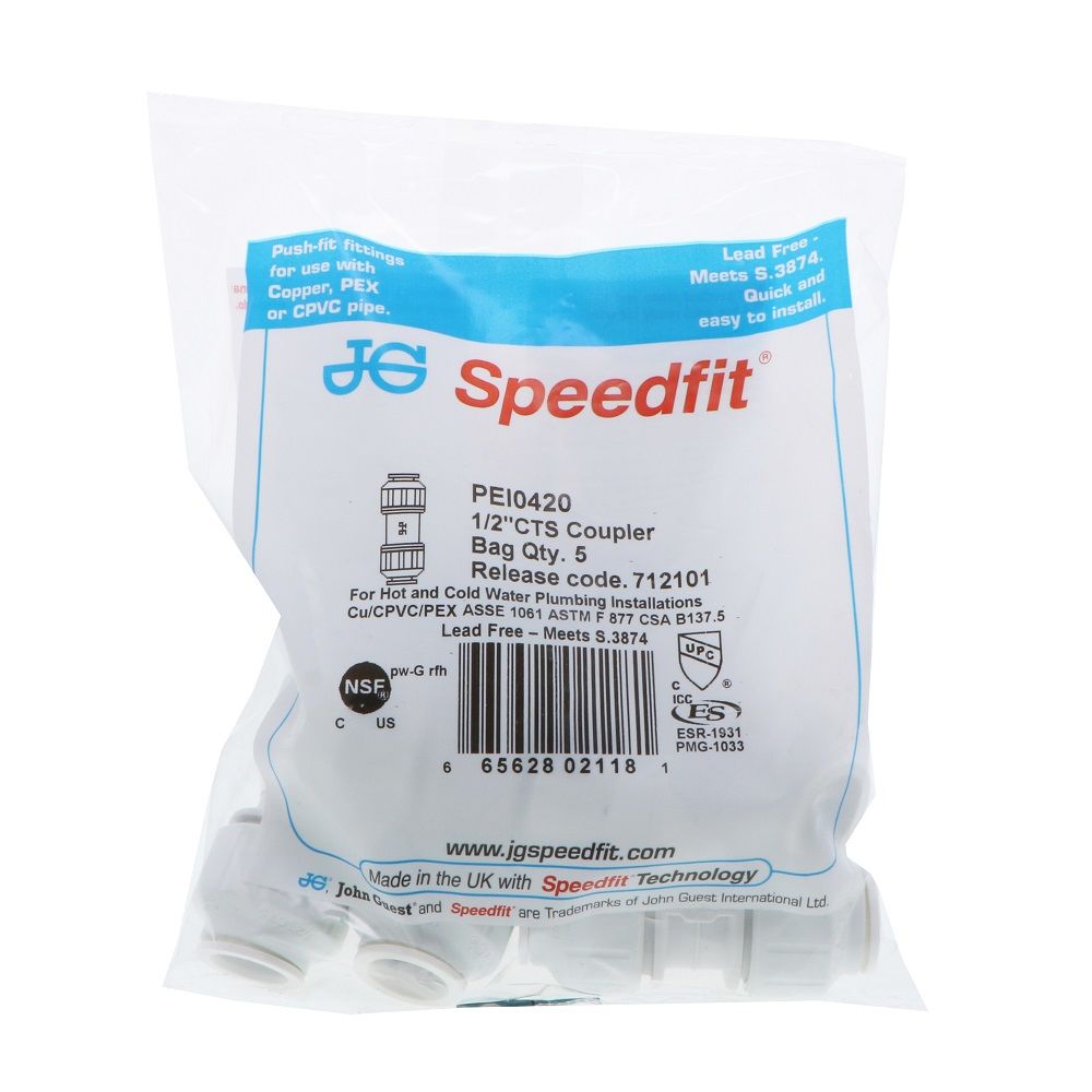 John Guest Coupler - 1/2 CTS