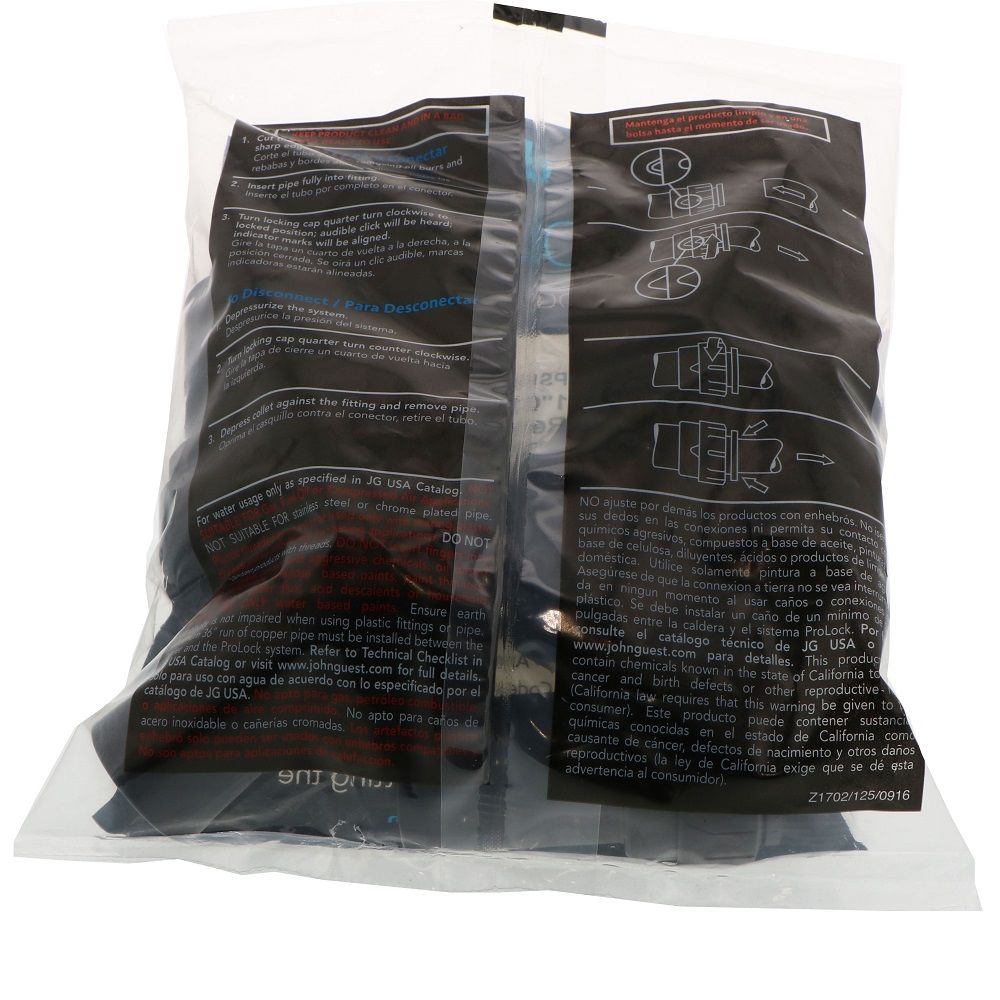 John Guest ProLock Black Reducer -1 CTS Stem x 3/4 CTS