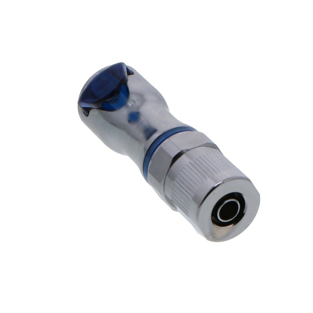 LQ4D13006BLU Valved In-Line PTF Liquid Cooling Coupling Body 3/8 PTF Cool Blue