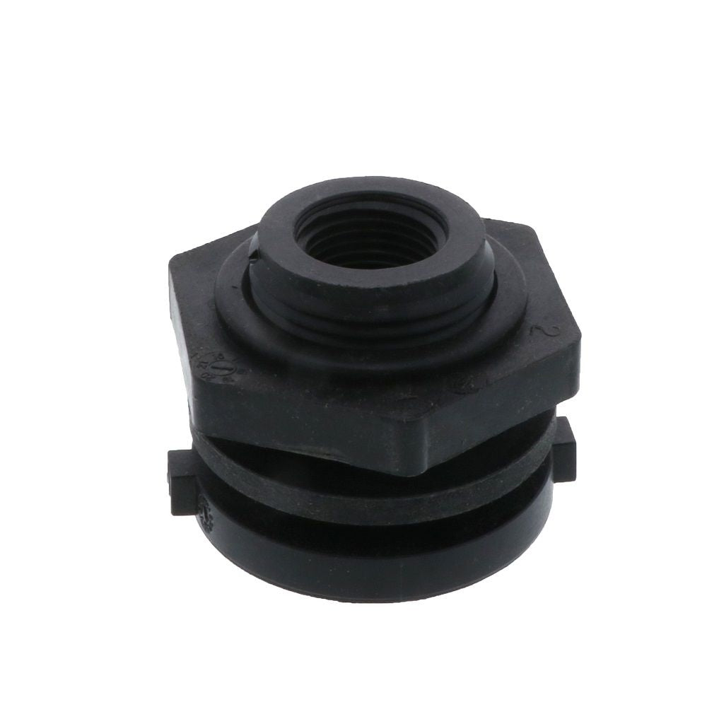1/2" Polypropylene Bulkhead Tank Fitting with EPDM Gaskets