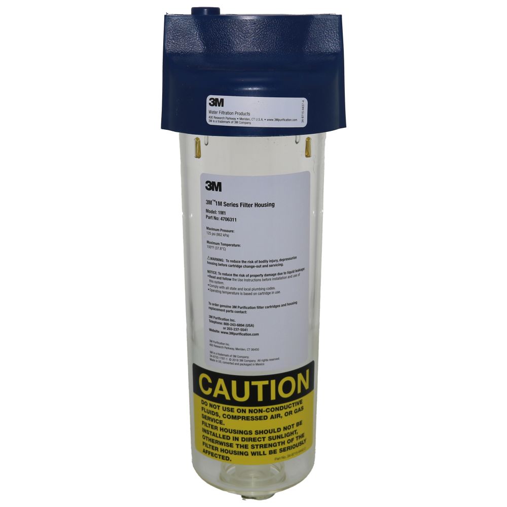 3M 1M Series 10" Clear Housing w/ 3/4" NPT connection