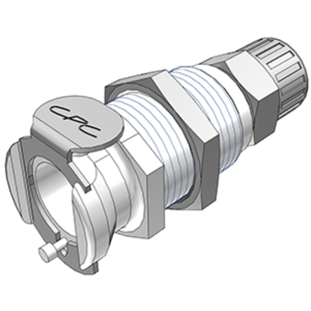 PLC12006 Panel Mount PTF Coupling Body 3/8 PTF