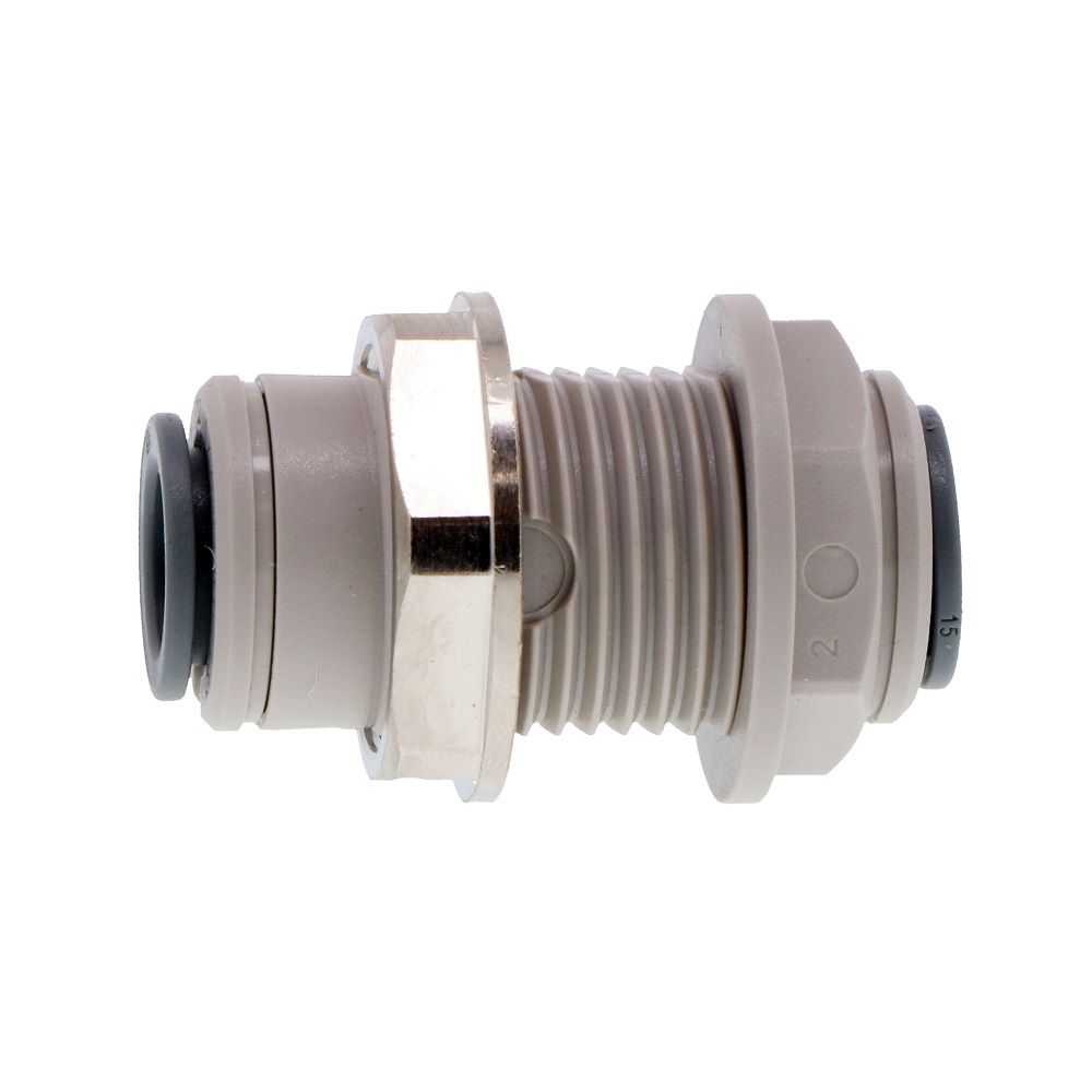 John Guest Bulkhead Union - 3/8 x 3/8