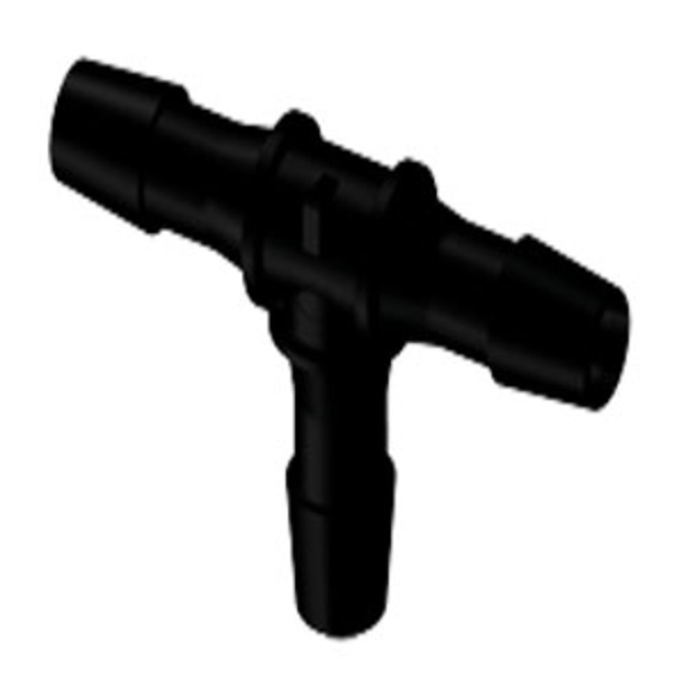 HT1231 Tee Fitting Black Nylon 3/8 HB X 3/8 HB X 3/8 HB