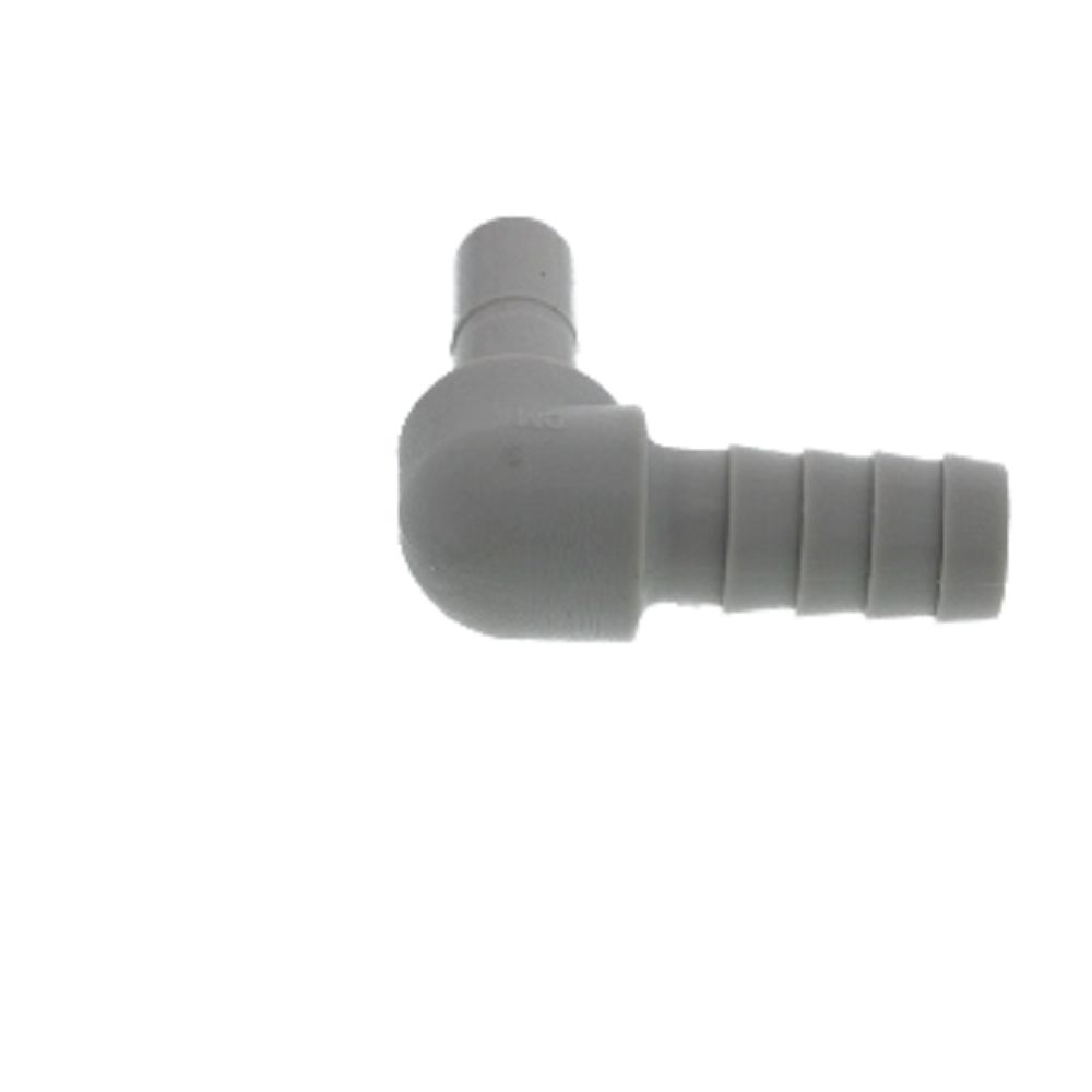 DMfit Stem Elbow Barb Connector - 1/4 OD Stem x 5/16 ID Barb