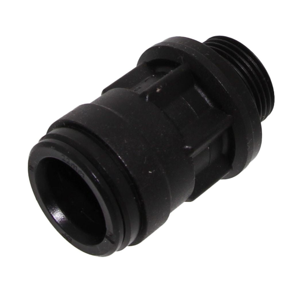 John Guest Male Connector BLACK ACETAL - 28mm x 1" BSP