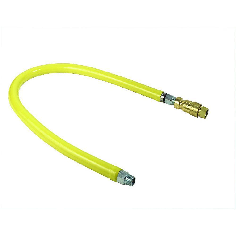 T&S Brass HG-4F-36 Safe-T-Link Gas Hose, Quick Disconnect to FreeSpin, 1-1/4 NPT x 36"L