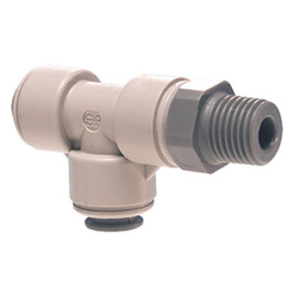 John Guest Swivel Male Run Tee BSPT - 1/4 x 1/4 BSPT