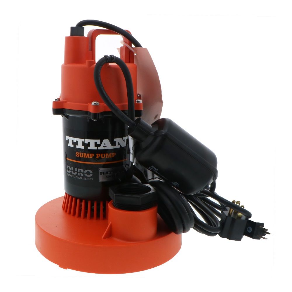 Titan Basement Submersible Sump Pump 1/3 HP - Tethered Float