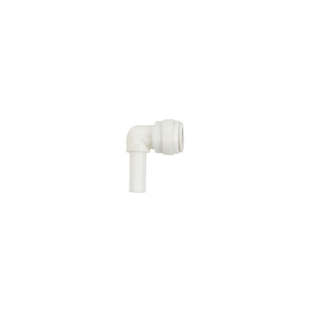 DMfit Plug In Elbow PP White 3/8 QC x 3/8 OD Stem