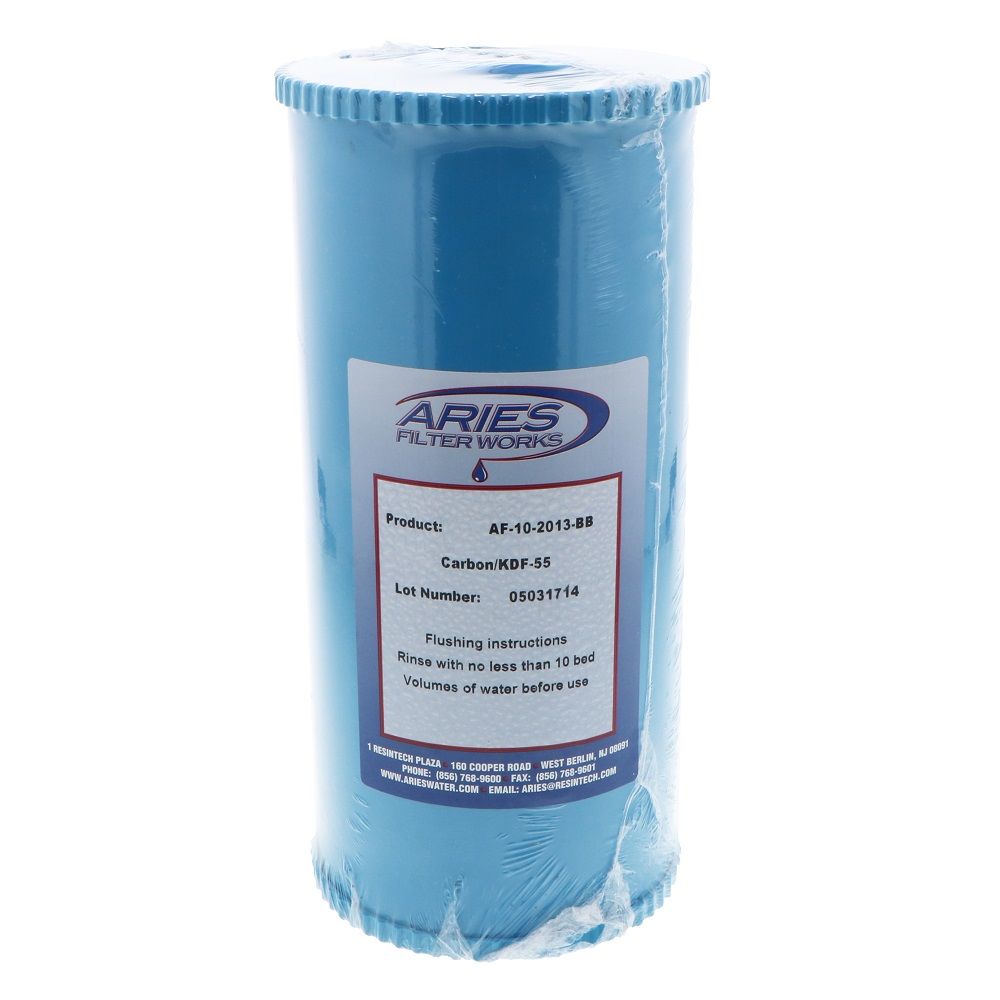 10" x 4-1/2" BB Coconut Shell GAC + 3lbs KDF55