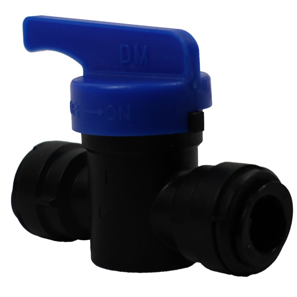 Shut-Off Valve polypro Black, 3/8 x3/8 qc