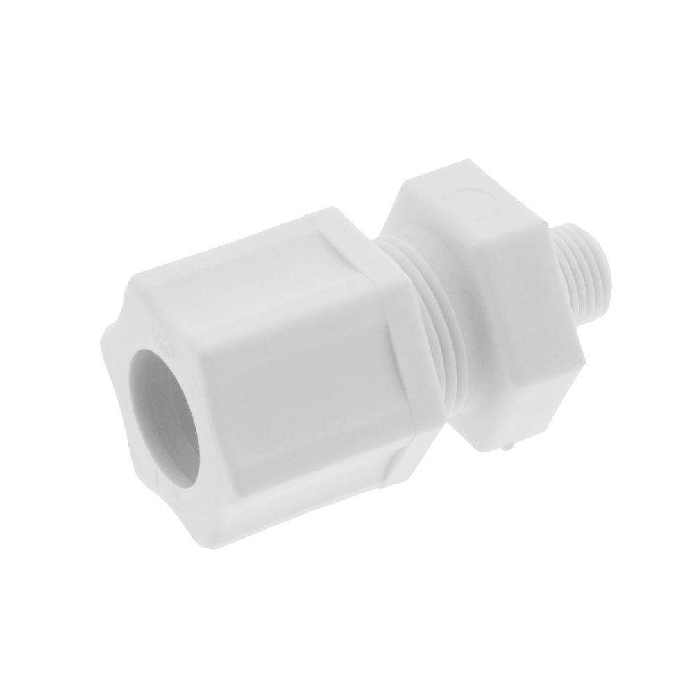 JACO 10-8-2-P-PG Polypropylene Male Connector 1/2 OD Tube x 1/8 MPT