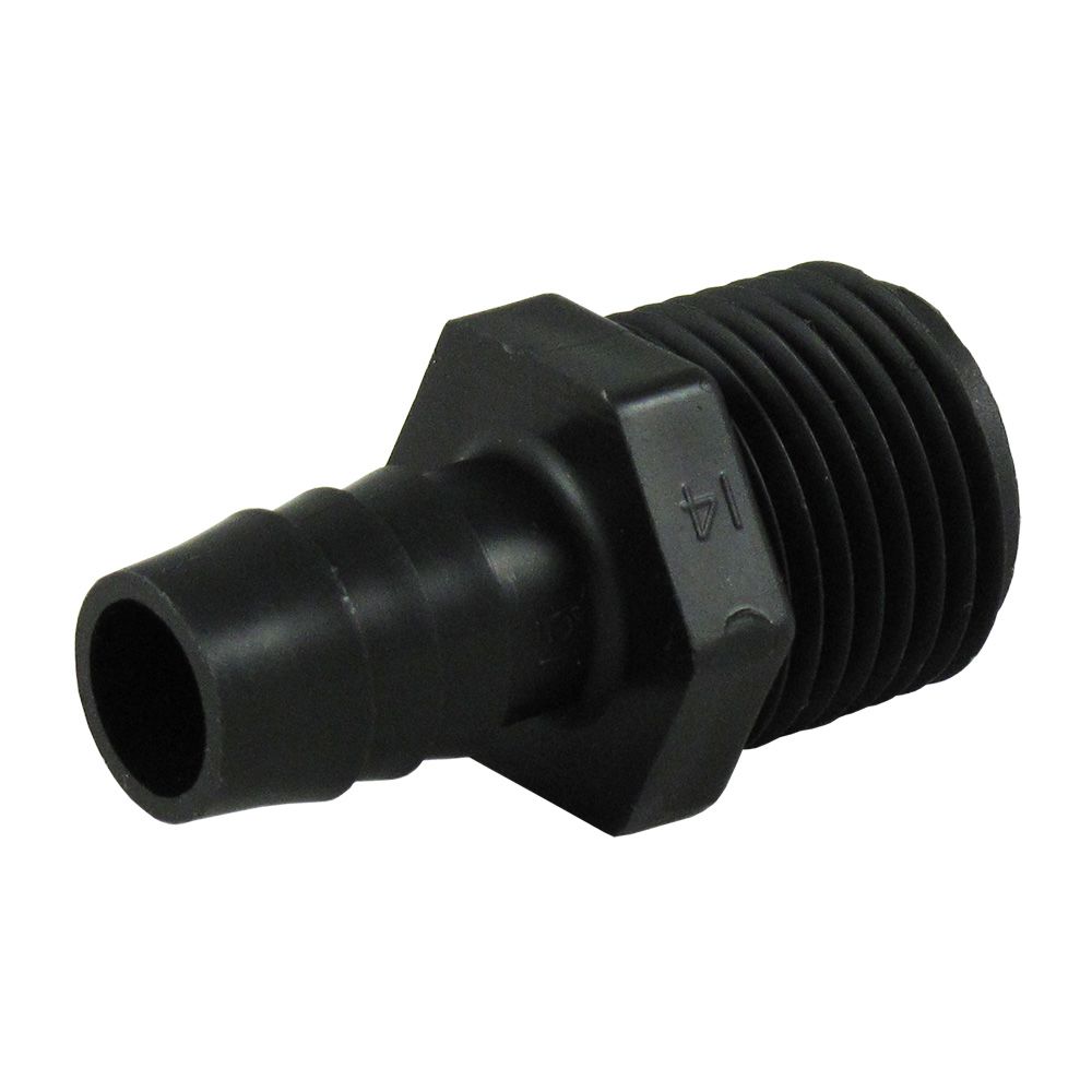 Male Barb Connector PE - 1/2 ID Barb x 1/2 MNPT