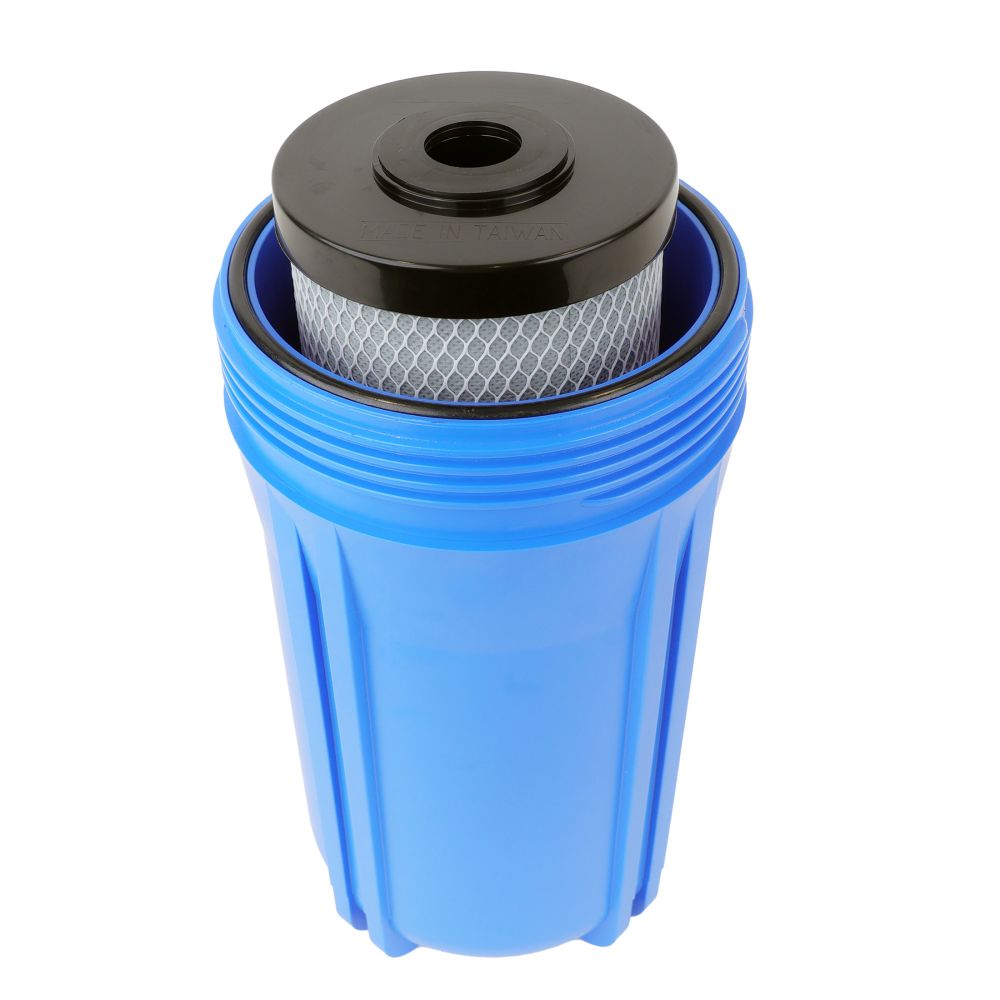 Whole House Water Filter Housing, 10" x 4.5" Twin Stage Filtration Universal Housing 1” RPT Port
