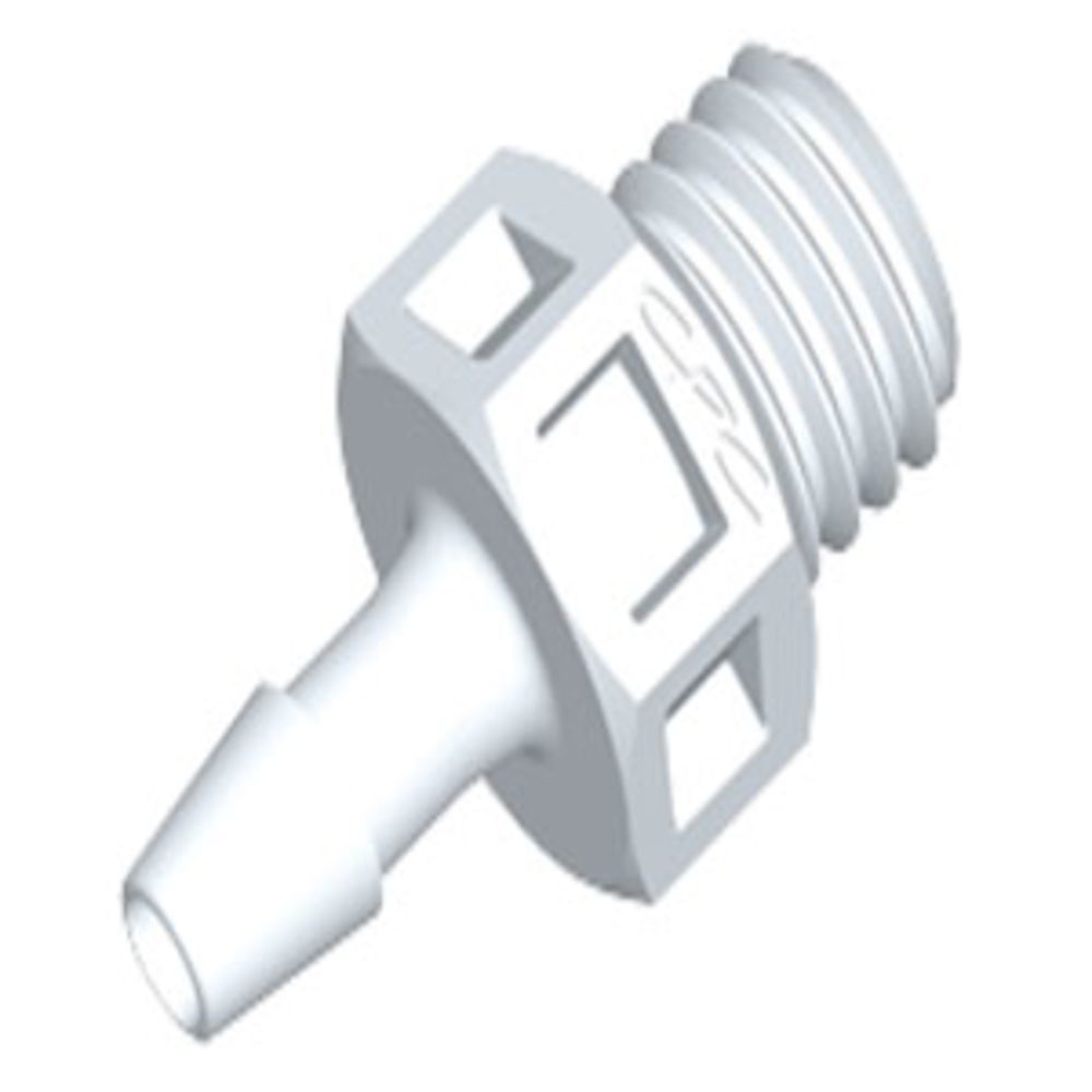 KS330 Straight Fitting White Nylon 1/4-28 UNF X 3/32 HB