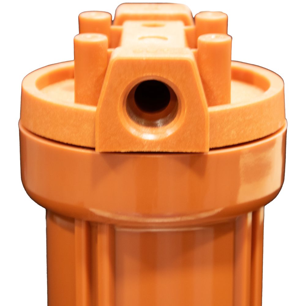 NeoPure 10" Standard Rib Cap High Temp Housing NSF Red Cap/Red Sump no PR - 3/4"