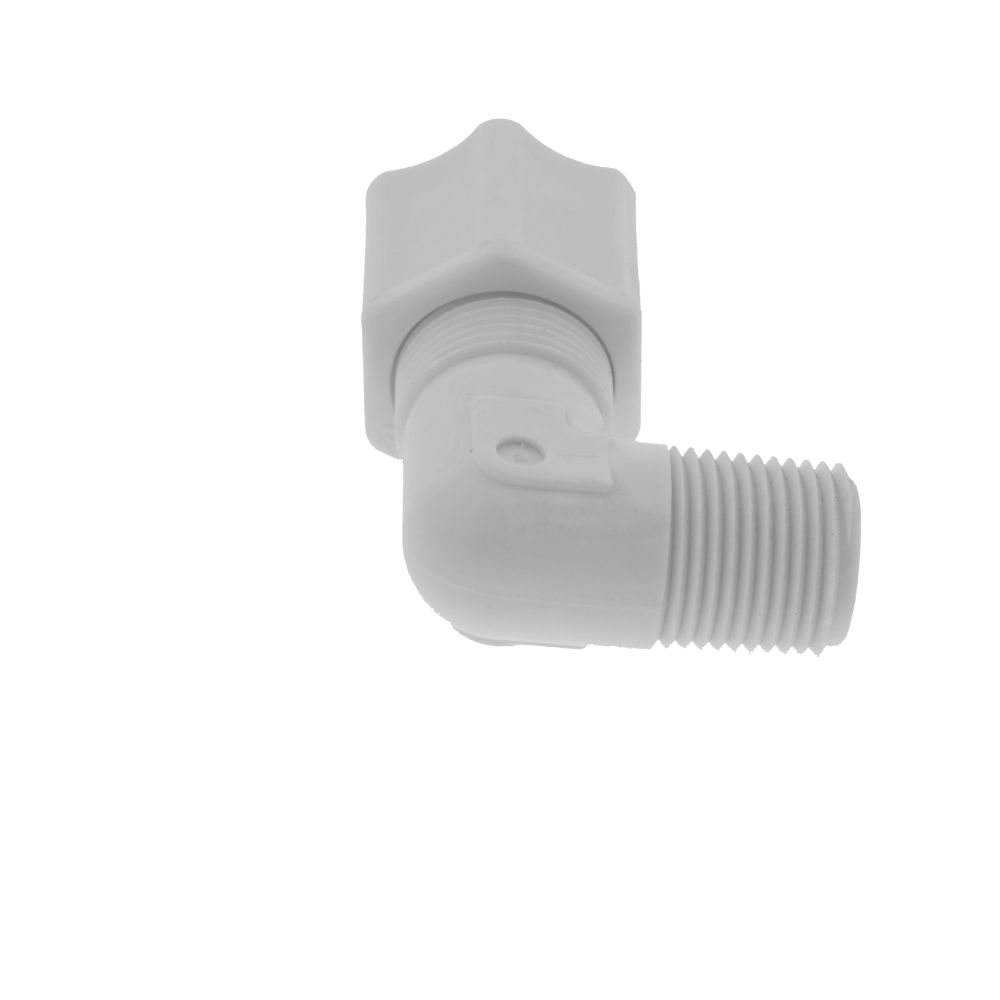 JACO 40-8-6-P-O Polypropylene Male Elbow 1/2 OD Tube x 3/8 MPT