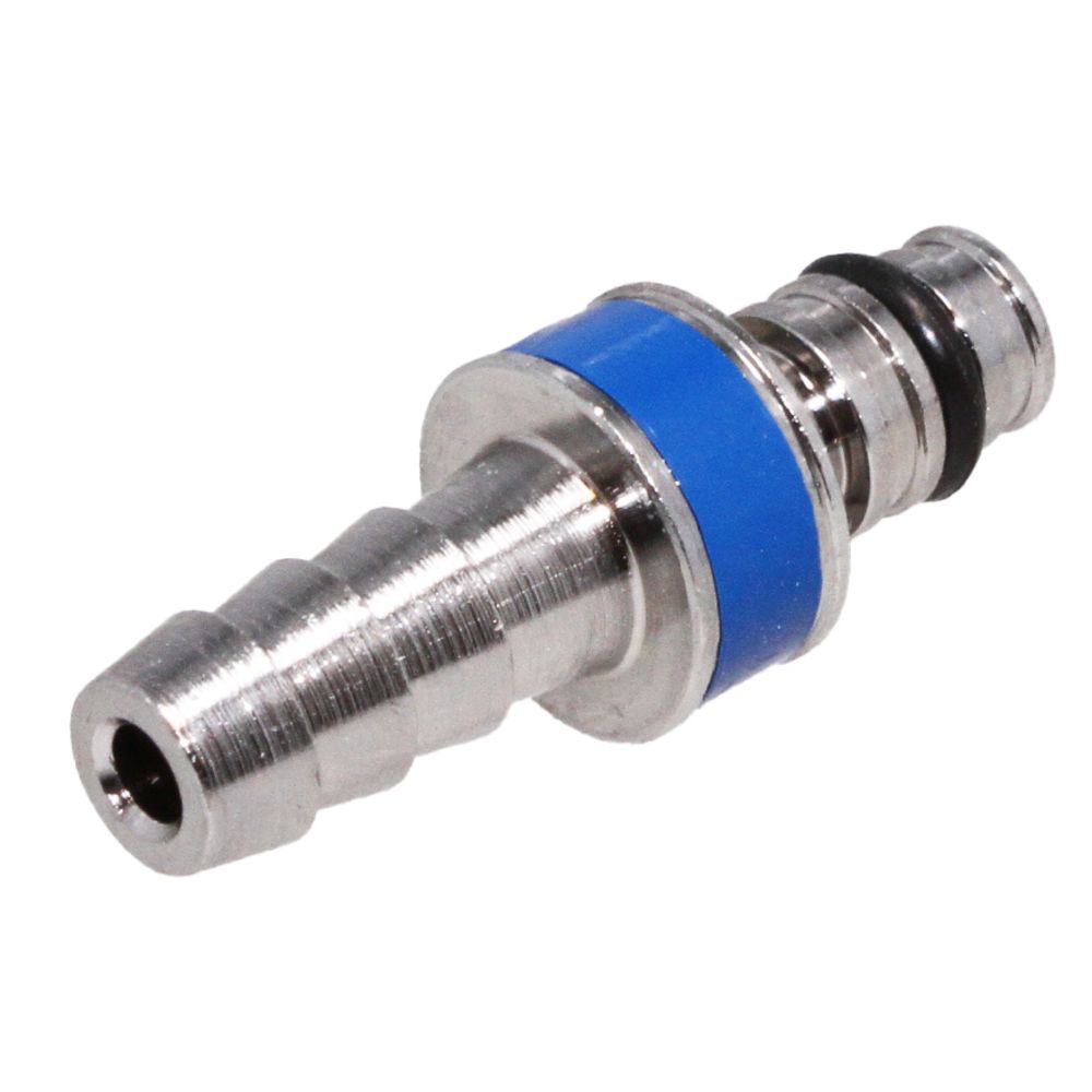 Colder MC2204K3 1/4 Hose Barb Non-Valved In-Line Chrome-plated Brass Coupling Insert - Blue