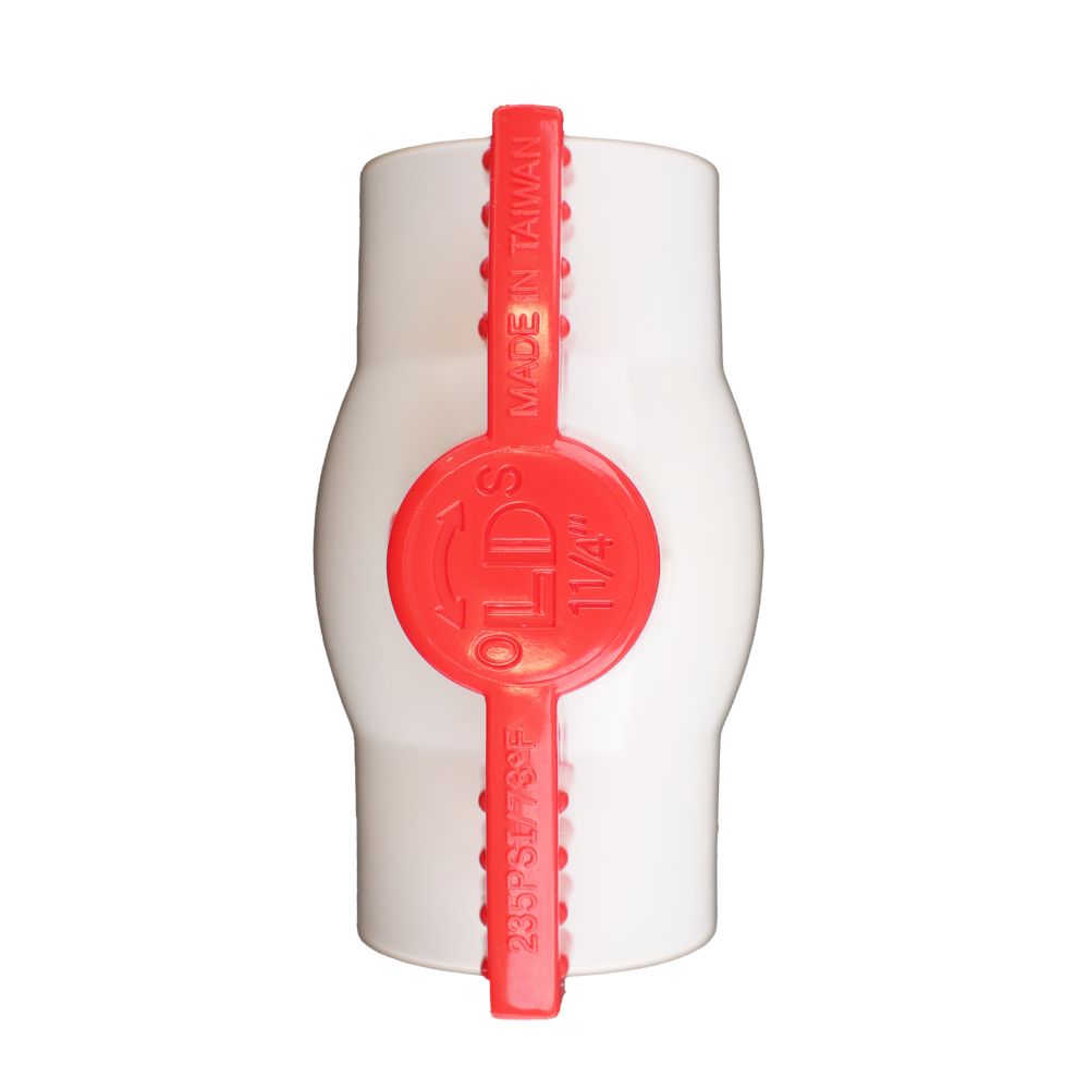 Schedule 40 PVC Molded-In-Place Ball Valve 1-1/4" FPT