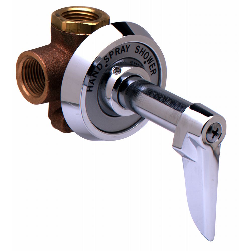 T&S Brass B-1097 Shower Diverter Vlv, 1/2 Npt In/Out, Lever Handle Control
