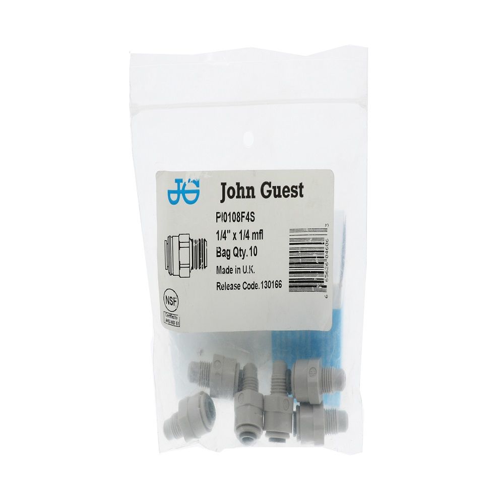 John Guest Male Connector Flare - 1/4 x 1/4 Flare