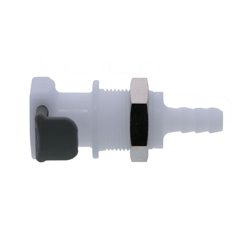 APC16004 Panel Mount Hose Barb Coupling Body 1/4 ID Barb