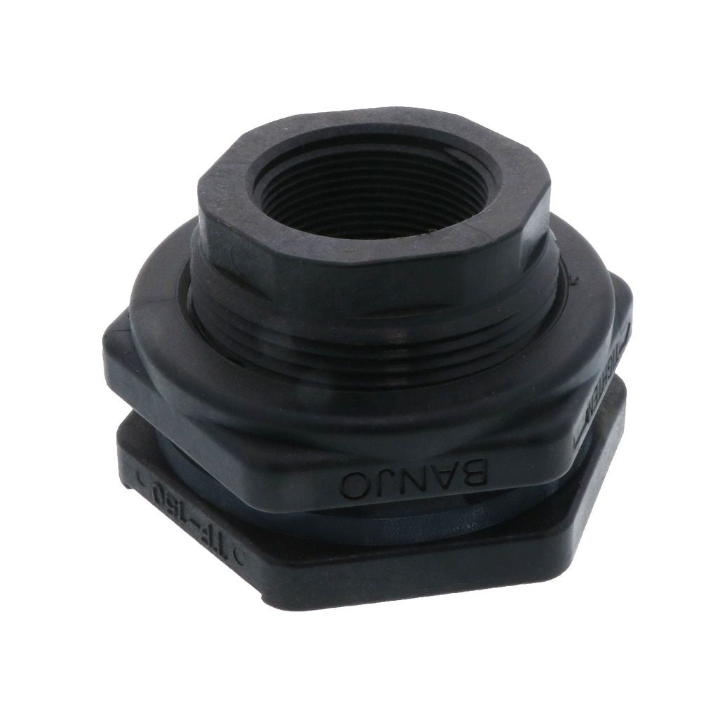 Banjo 1.50" Polypropylene Bulkhead Tank Fitting with EPDM Gaskets