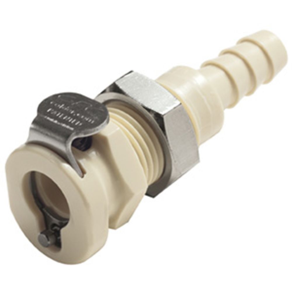 PMC160412 Panel Mount Hose Barb Coupling Body 1/4 ID Barb