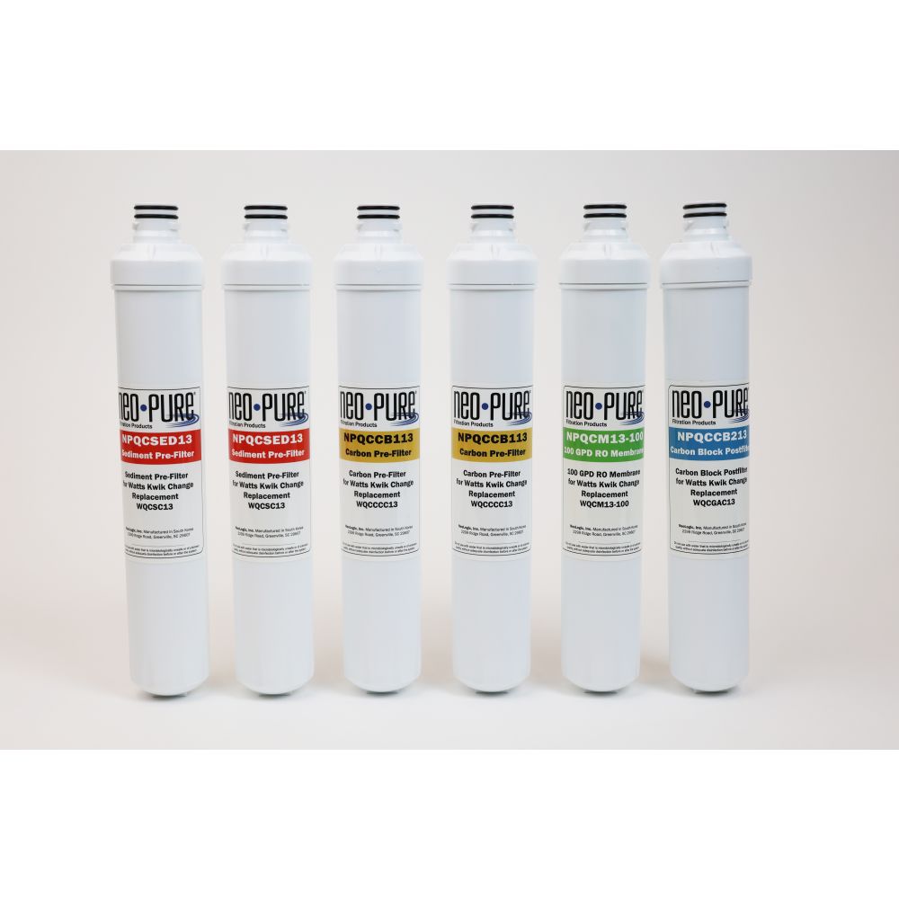 Neo-Pure 13" Replacement RO Membrane Filter Kit for Watts Kwik Change