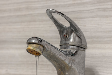 faucet with scaling from hard water