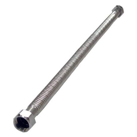 Stainless Steel Flexible Water Connector - 1" FPT x 1" FPT x 18" L