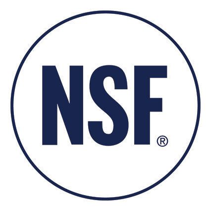 NSF logo with 'NSF' in the center of a circular design on a white background