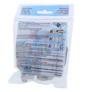 John Guest Plastic Angle Stop Adapter Valve Lead-Free - 3/8 x 1/2 x 1/4