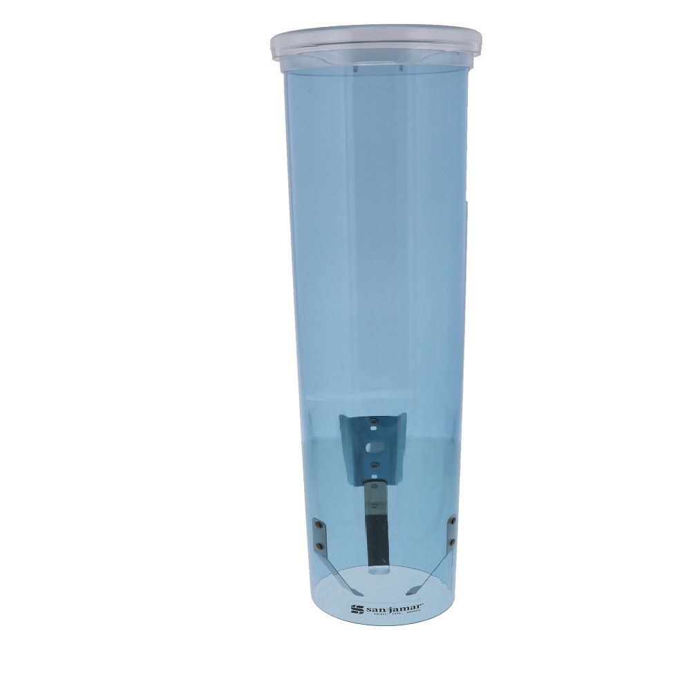 San Jamar C3165TBL Pull-Type Arctic Blue Wall Mount 4 - 10 oz. Water Cup  Dispenser with