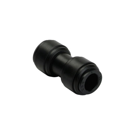 NeoFit - Acetal Black Union Connector 10mm tube x 8mm tube