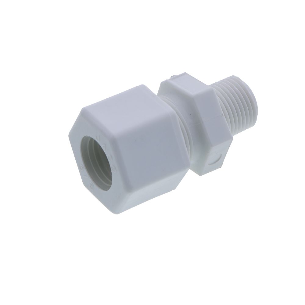 JACO 10-10-6-P-PG Polypropylene Male Connector 5/8 OD Tube x 3/8 MPT