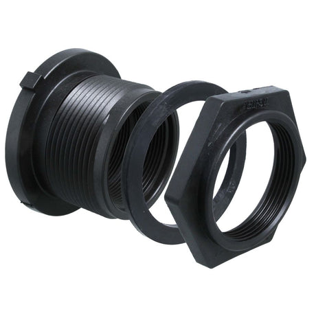 Norwesco 1/2" Double Threaded Polypropylene Bulkhead Fitting