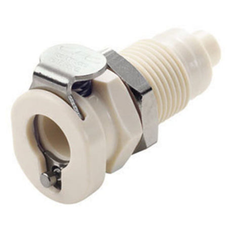 PMCD160212 Valved Panel Mount Hose Barb Coupling Body 1/8 ID Barb